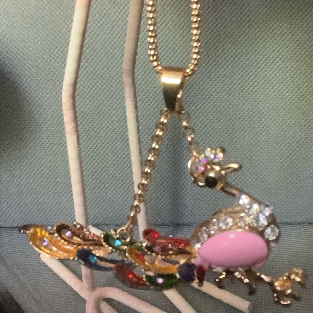 Peacock Betsy Johnson Necklace